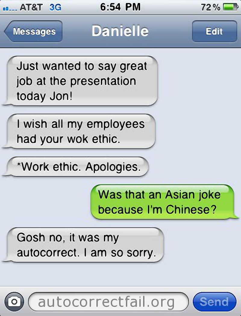 Apple's goofy autocorrect.